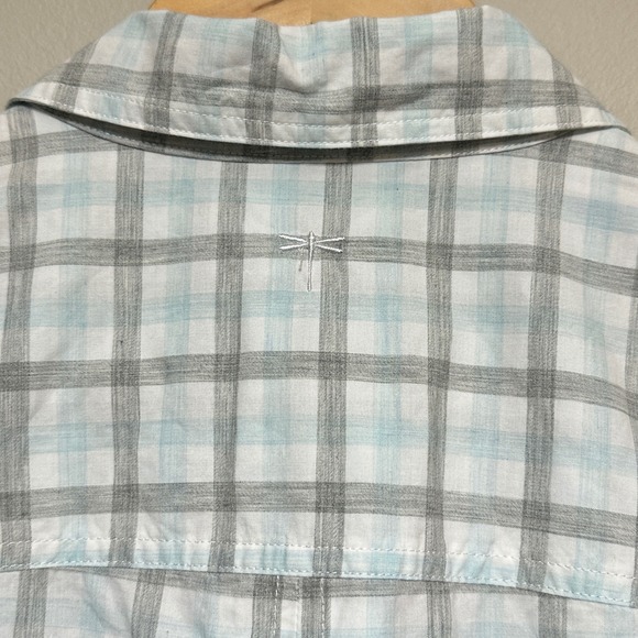 Tyler Boe Plaid Button Down Roll Tab Long Sleeve Shirt Top Womens M Classic Prep - Picture 5 of 13